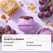 Ingrédients du baume Raisin Sorbet
